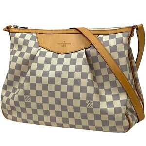 Louis Vuitton Siracusa Crossbody Bag Damier Azur White Leather